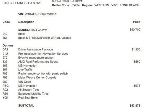 Used 2024 Mercedes-Benz C 43 AMG 4MATIC Sedan image 4