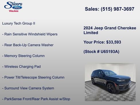 Used 2024 Jeep Grand Cherokee Limited w/ Luxury Tech Group II AWD/4WD image 22