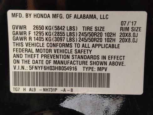 Used 2017 Honda Pilot Elite image 33