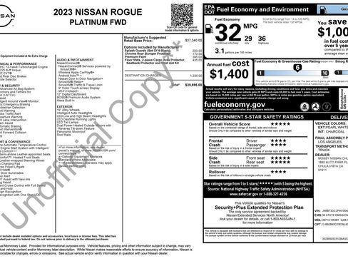 Used 2023 Nissan Rogue Platinum FWD image 3