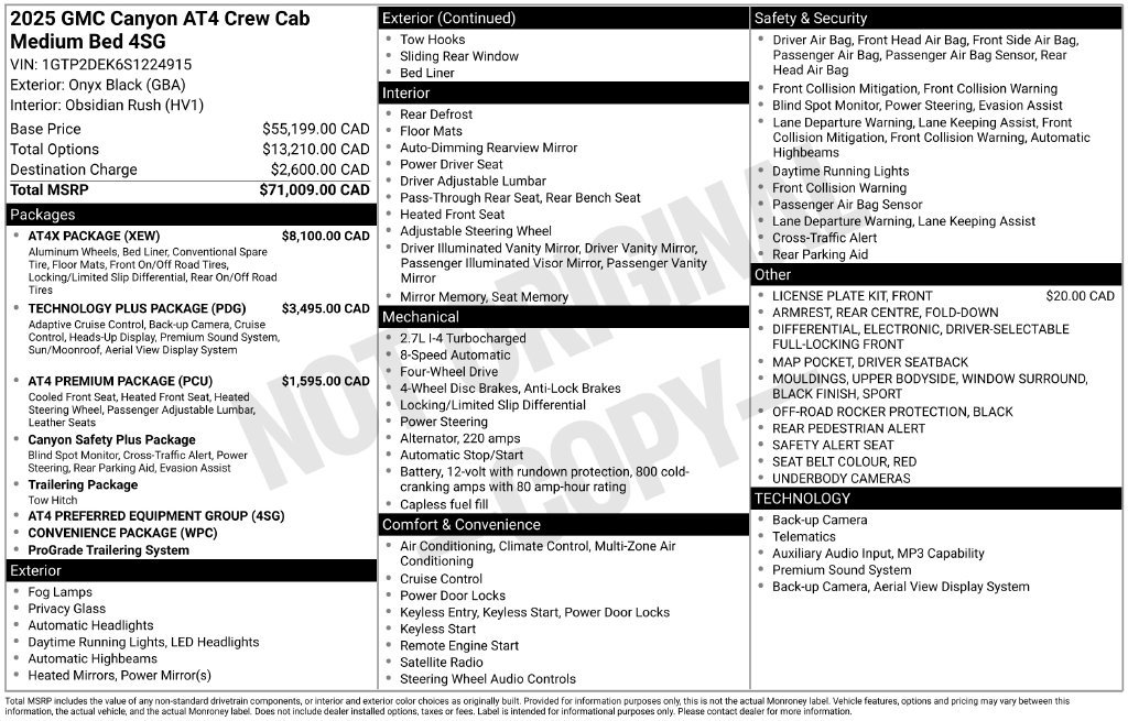 Used 2025 GMC Canyon AT4 w/ AT4X Package AWD/4WD image 83