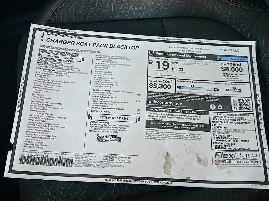 New 2026 Dodge Charger Scat Pack w/ Blacktop Package AWD/4WD image 11