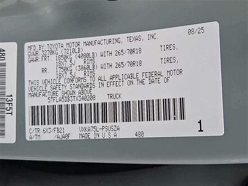 Used 2026 Toyota Tundra SR5 w/ TRD Off-Road Package image 28