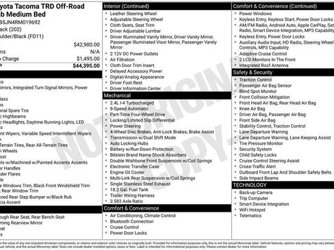 Used 2024 Toyota Tacoma TRD Off-Road AWD/4WD image 3