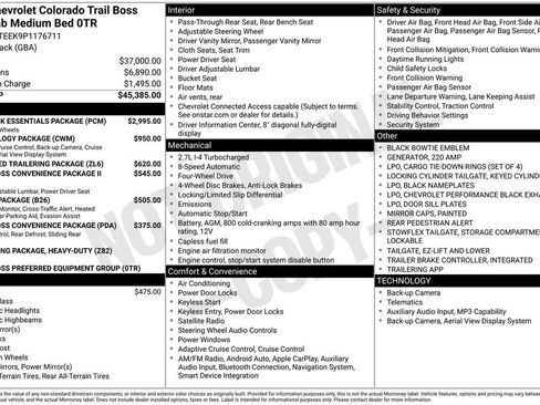 Used 2023 Chevrolet Colorado Trail Boss w/ LPO, Dark Essentials Package AWD/4WD image 3