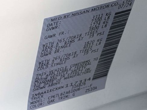 Certified 2024 Nissan Titan SV w/ Accessory Utility Package image 34