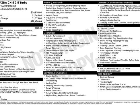 Certified 2023 MAZDA CX-5 AWD 2.5 Turbo image 41