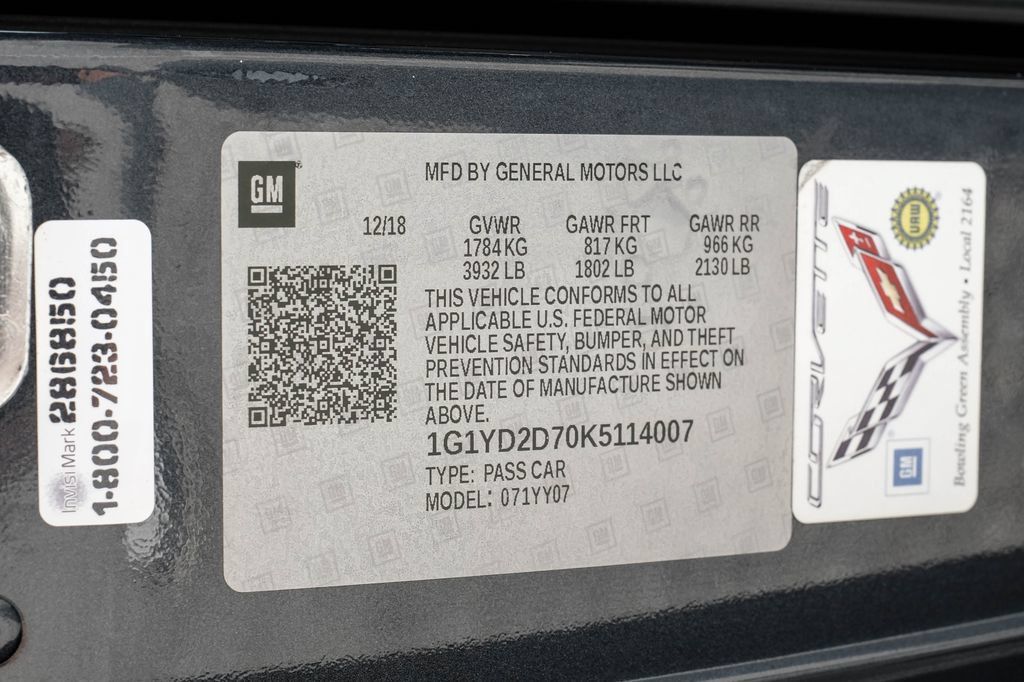 Used 2019 Chevrolet Corvette Stingray Coupe w/ 2LT Preferred Equipment Group RWD image 43
