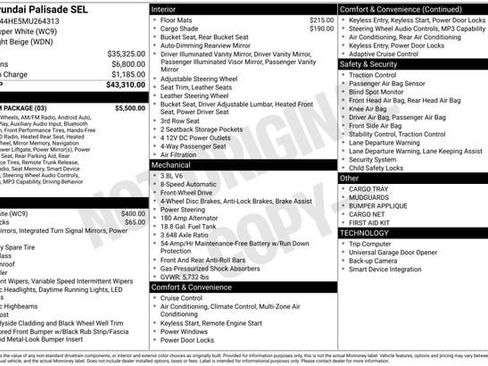Used 2021 Hyundai Palisade SEL w/ Premium Package FWD image 24