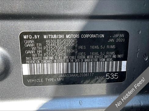 Used 2020 Mitsubishi Eclipse Cross ES FWD image 30