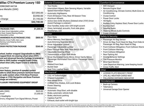 Used 2021 Cadillac CT4 Premium Luxury w/ Climate Package image 14