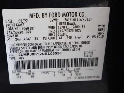 Used 2022 Lincoln Nautilus Reserve image 59