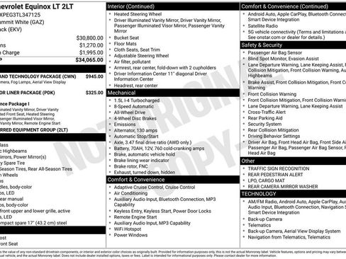 Used 2026 Chevrolet Equinox LT w/ Safety and Technology Package AWD/4WD image 4