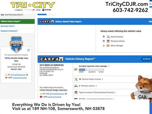 Used 2019 BMW X3 xDrive30i w/ Convenience Package image 2