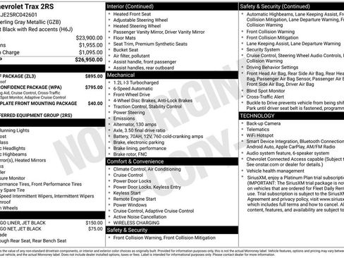 Used 2024 Chevrolet Trax RS w/ Sunroof Package FWD image 3