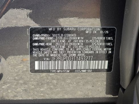 New 2026 Subaru Outback Limited AWD/4WD image 33
