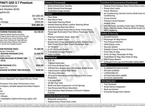 Used 2014 INFINITI Q50 Premium w/ Deluxe Touring Package image 28