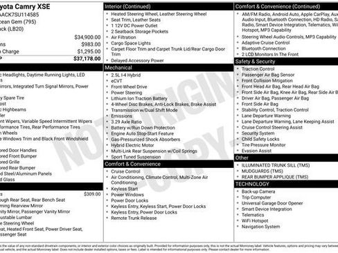 Certified 2025 Toyota Camry XSE FWD image 34