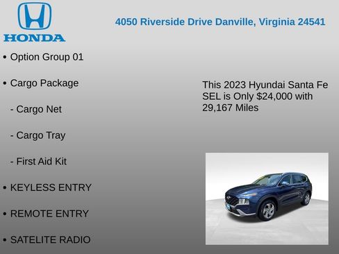 Used 2023 Hyundai Santa Fe SEL w/ Cargo Package FWD image 7