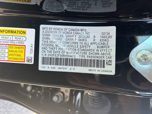 Certified 2024 Honda Civic Sport image 31