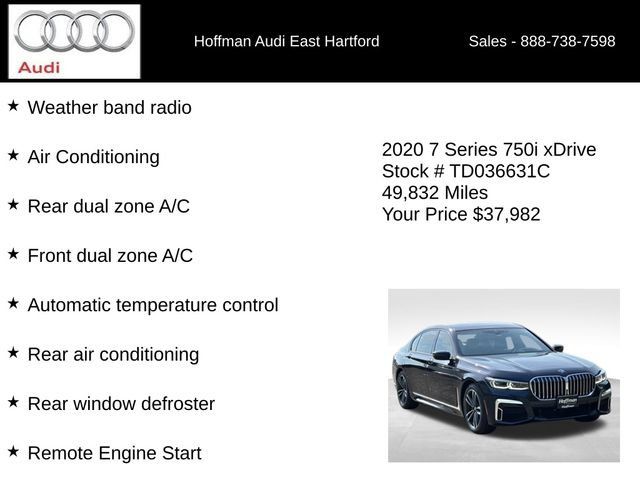 Used 2020 BMW 750i xDrive w/ Executive Package AWD/4WD image 30