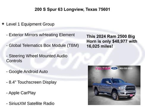 Used 2024 RAM 2500 Big Horn w/ Sport Appearance Package image 20