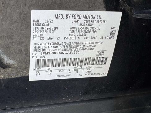 Certified 2022 Ford Explorer Limited AWD/4WD image 27