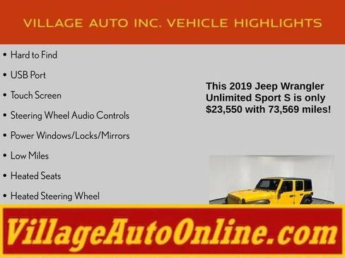 Used 2019 Jeep Wrangler Unlimited Sport w/ Technology Group AWD/4WD image 8