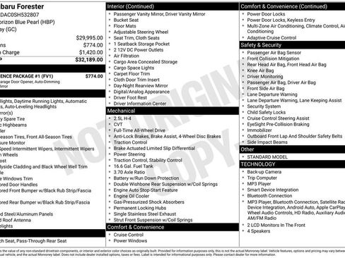 Used 2025 Subaru Forester w/ Convenience Package #1 AWD/4WD image 4