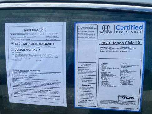 Certified 2023 Honda Civic LX image 37