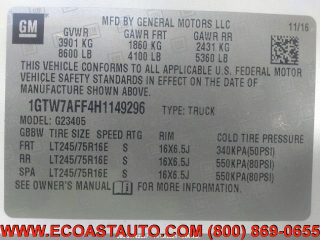 Used 2017 GMC Savana 2500 RWD image 10