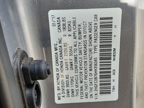 Used 2017 Honda Civic EX-L image 30