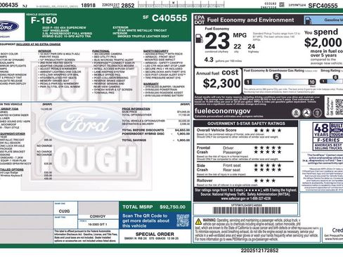 New 2025 Ford F150 Platinum w/ Equipment Group 703A Plus image 37
