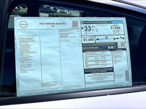 New 2027 Nissan Sentra SV FWD image 13