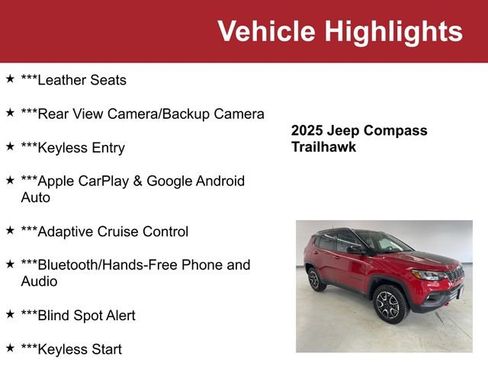 Used 2025 Jeep Compass Trailhawk AWD/4WD image 2