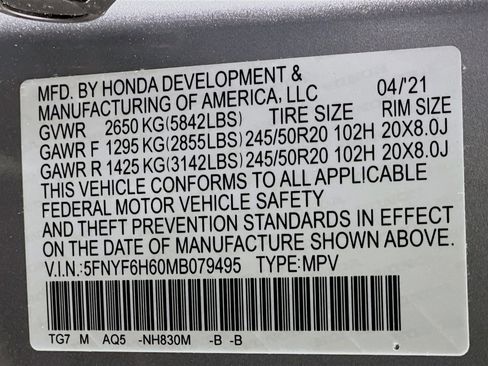 Used 2021 Honda Pilot Touring image 12