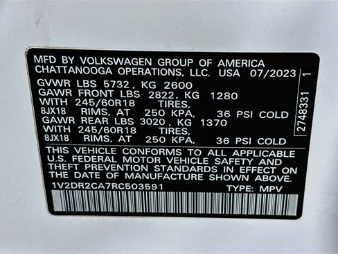 Used 2024 Volkswagen Atlas SE FWD image 12