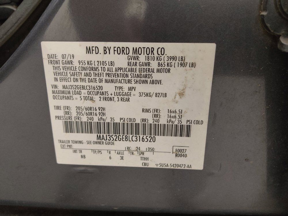 Used 2020 Ford EcoSport SE w/ SE Convenience Package FWD image 33