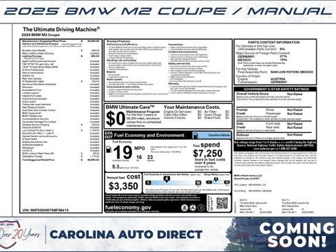 Used 2025 BMW M2 w/ Lighting Package RWD image 2