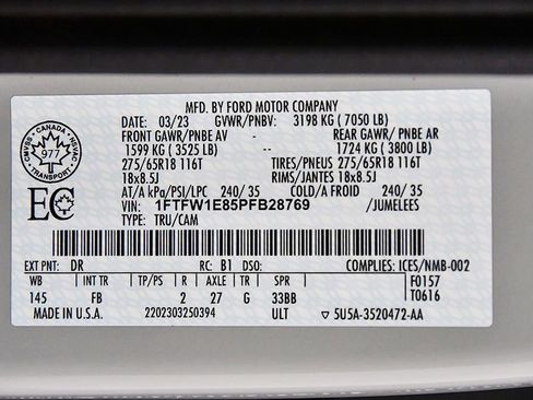 Used 2023 Ford F150 XLT w/ Equipment Group 302A High AWD/4WD image 16