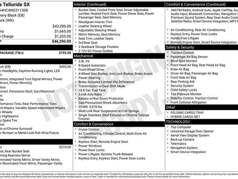 Used 2022 Kia Telluride SX w/ Towing Package FWD image 3