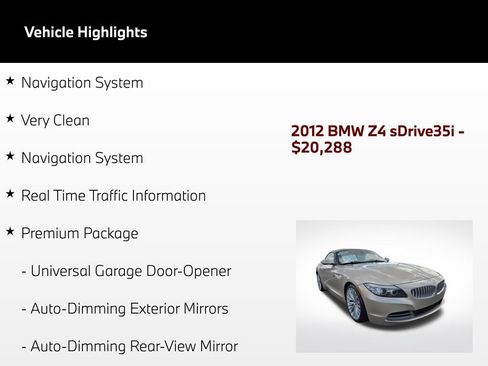 Used 2012 BMW Z4 sDrive35i RWD image 5