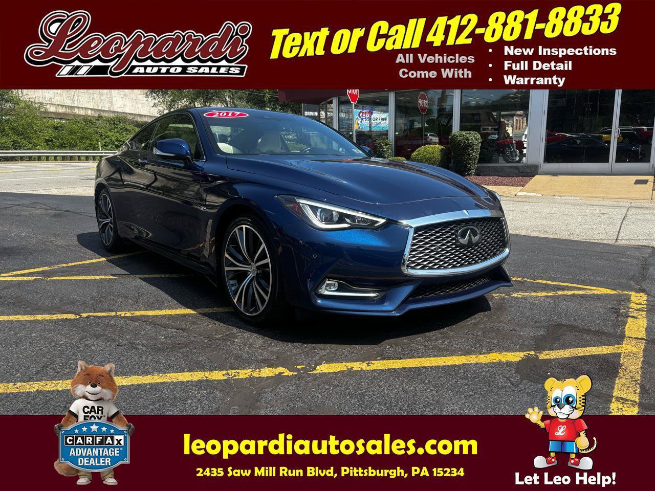 Used 2017 INFINITI Q60 3.0t w/ Premium Plus Package 3.0T AWD/4WD image 1