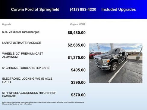 Used 2016 Ford F350 Lariat w/ Lariat Ultimate Package image 5