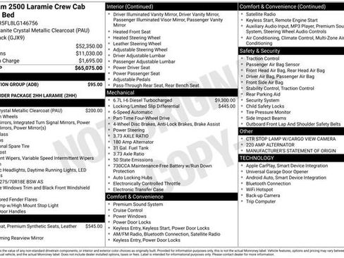 Used 2020 RAM 2500 Laramie w/ Protection Group image 34