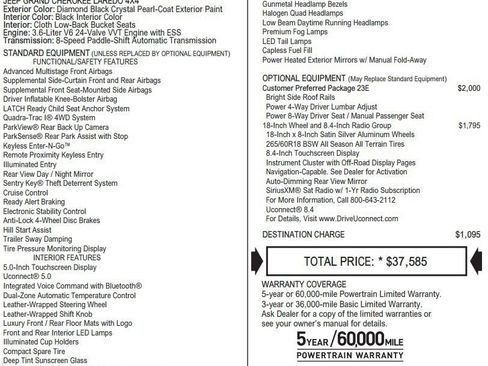 Used 2017 Jeep Grand Cherokee Laredo w/ Quick Order Package 23E image 2