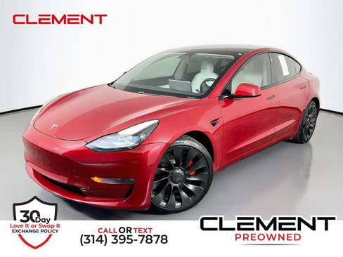 Used 2021 Tesla Model 3 Performance AWD/4WD image 1