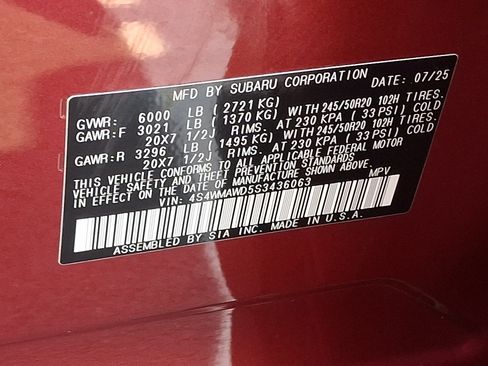 Certified 2025 Subaru Ascent Bronze Edition w/ Popular Package #2 AWD/4WD image 28