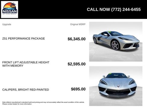 Used 2023 Chevrolet Corvette Stingray Preferred Cpe w/ Z51 Performance Package RWD image 6
