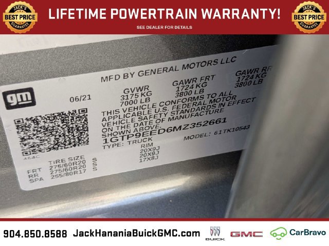 Used 2021 GMC Sierra 1500 AT4 w/ AT4 Preferred Package AWD/4WD image 19